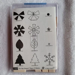 Juego de 12 estampillas de goma Stampin Up FORMAS Y SOMBRAS - Imagen 1 de 2