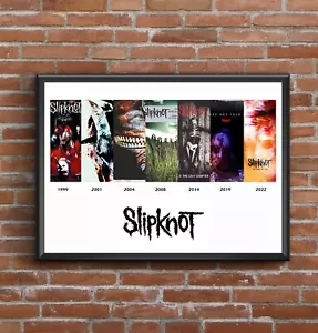 Impresión discográfica Slipknot - Póster artístico portada de varios álbumes regalo del Día del Padre - Imagen 1 de 10