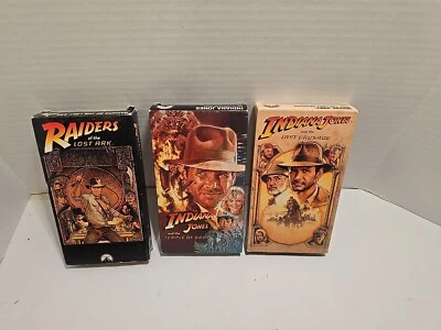 Indiana Jones Lot (3) Raiders, Doom, Last Crusade VHS  - Image 1 of 4