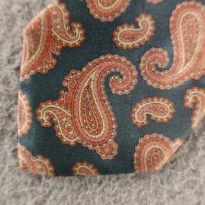 Cravatta Claybrooke blu paisley seta 3" - Foto 1 di 5