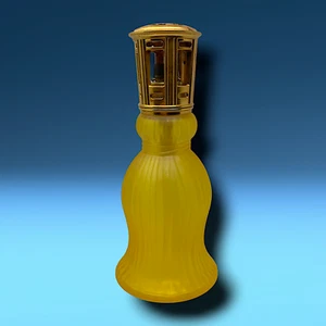 Lámpara de fragancia catalítica vintage Berger borla dorada vidrio artístico esmerilado - Imagen 1 de 8