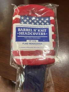 Barrel N Knit Kopfbedeckungen 18" lang Flagge Driver Headcover Oversize USA Flagge NEU - Bild 1 von 5
