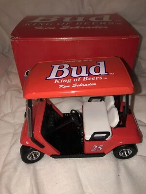 Bud King Of Beers #25 Ken Schrader 1:16th Golf Cart Bank By GMP NIB - Image 1 of 4