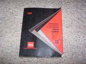 1993 GMC Suburban 1500 2500 Shop Service Repair Manual 5.7L 7.4L V8