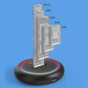 Nueva Estación de Acoplamiento USB C HDD M.2 Caddy Box Adaptador SATA/NVMe Caja de Disco SSD - Imagen 1 de 8