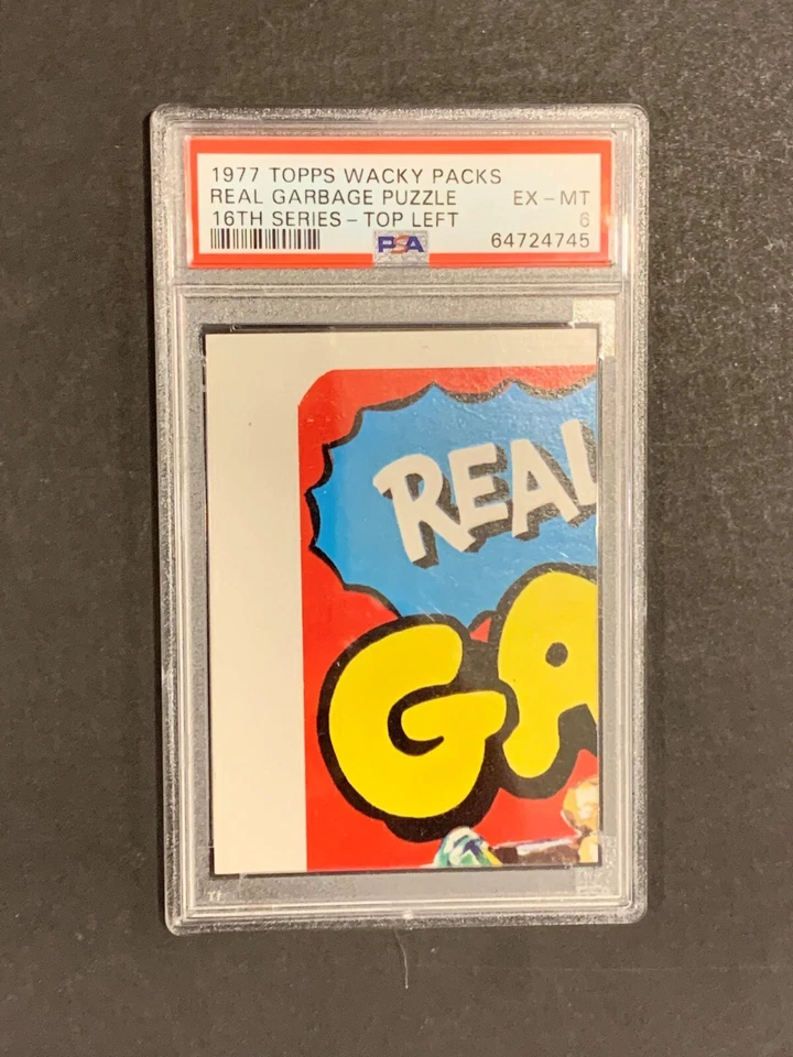 1977 Wacky Packages 16th Series Real Garbage Checklist Puzzle Top Left PSA 6 - Image 1 of 1