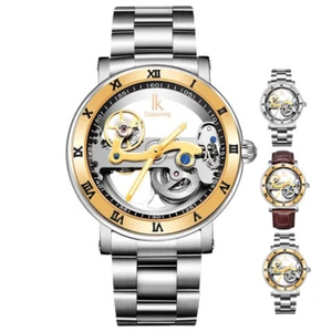 Mens Dress Watches Business Style Stainless Steel Automatic Mechanical Wristwatc - Picture 1 of 11