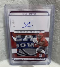 Jalen Carter 6/10 Rookie Patch Auto On-Card 2023 National Treasures Collegiate