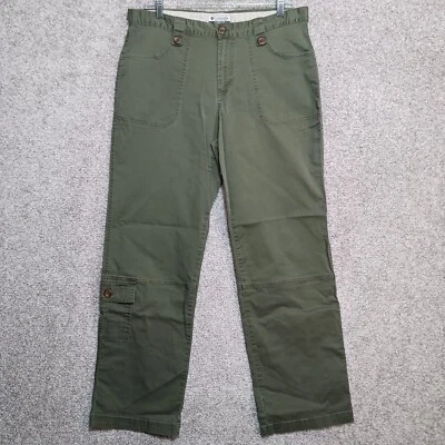 Columbia Cargo Pants Womens 14 Green Hiking Outdoors Chore Pocket 34x30 - Image 1 of 4