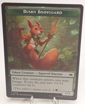 MTG - Bloomburrow - Bushy Bodyguard - Token - #0020 - Near Mint - Image 1 of 4