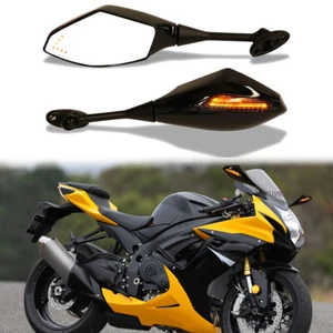 For Suzuki GSXR750 GSX-R 750 2017-2019 Motorcycle LED Turn Signal Light Mirrors - Picture 1 of 11