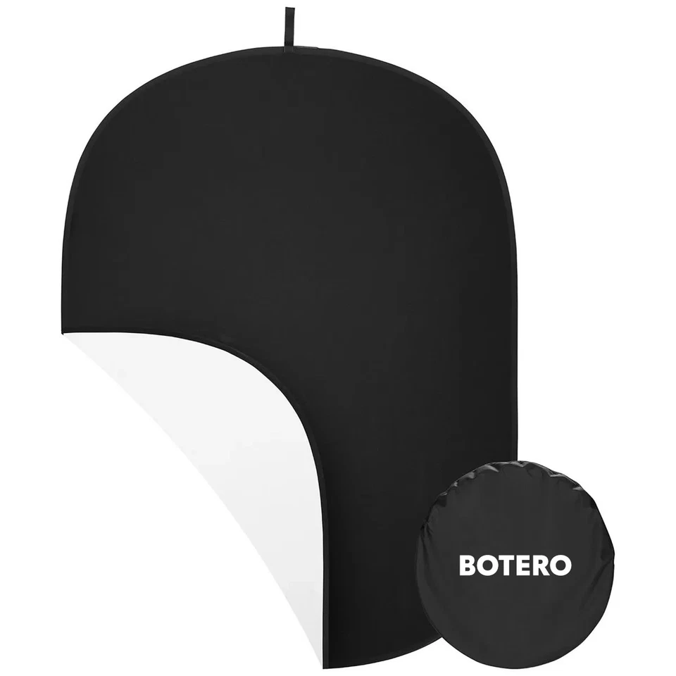 Westcott - Botero 5x6,5' Telón de fondo plegable 2 en 1, blanco y negro Foto 1 de 4