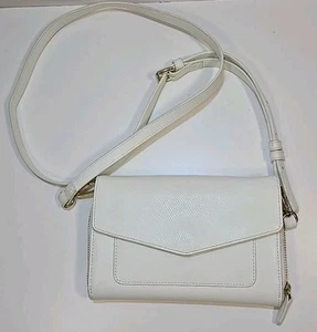 Vera Bradley White Leather Cross Body With Shoulder Strap - Picture 1 of 9