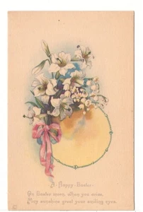 A Happy Easter, Flower Bouquet, Vintage Postcard - Picture 1 of 2