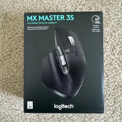 LOGITECH MX MASTER 3S WIRELESS MOUSE STANDARD EDITION WITH USB RECEIVER GRAPHITE - Image 1 of 4