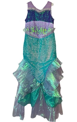Authentic Disneyland Ariel Princess Costume Dress Girls Little Mermaid Size 10 - Image 1 of 4