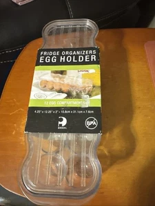 Clear Kitchen Egg Holder: 12 egg Compartments (NEW) - Picture 1 of 10