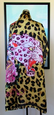 Ed Hardy Pink Leopard Large Statement Scarf 42" NWT - Image 1 of 4