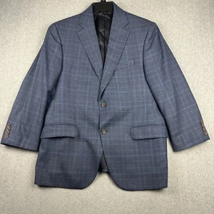 Cremieux Loro Piana Blazer Herren 40 S Blau Fensterscheibe Wolle Zwei Knopf Sport Mantel - Bild 1 von 10