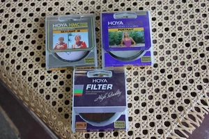 Hoya Camera Lens Filters 55mm - Three In Set Professional Compact - Picture 1 of 1