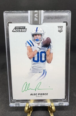 Alec Pierce 2022 Panini Instant Access ON CARD AUTO GREEN Ink SSP 3/10 - Image 1 of 2