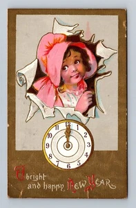 Postal A Bright and Happy Año Nuevo Vintage Dividida Back Publicada Recvd 1-10-1909 - Imagen 1 de 2