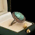 Antique Vintage Native Navajo 925 Sterling Silver Turquoise Ring Sz 3.75 3.1g