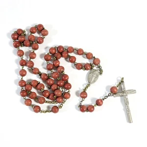 Vintage Medjugorje Rosenkranz mit Holzperlen - Bild 1 von 5