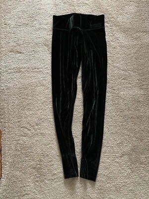 Victoria’s Secret Pink Women’s Embroidered Velour Leggings Black Size SM - Image 1 of 4