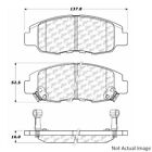 Centric Front Disc Brake Pad for Insight, Civic, EL, Accord (103.07640)