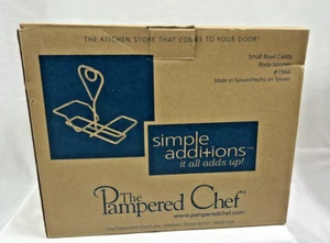 Pampered Chef Simple Additions Small Bowl Caddy Metal Stand Bowls NIB - Picture 1 of 5