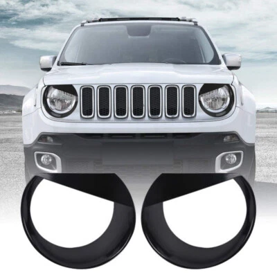 Biseles de luz delantera faros ojos enojados estilo moldura cubierta para Jeep Renegade 15-17 Foto 1 de 4