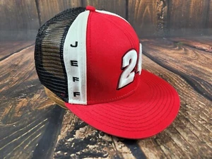 Nascar Jeff Gordon Snapback Hat Trucker Style Red Black White #24 The Game vguc - Picture 1 of 7