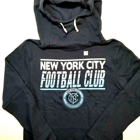 NY City Football Club MLS Soccer Womens Small Cowl Pullover Hoodie Sweatshirt Cover