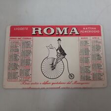 Calendario Tascabile Leggete ROMA Mattina Pomeriggio 1960