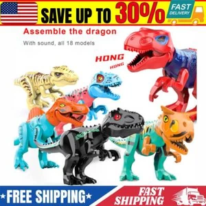 For Kids Toys Gift Large Full Size Rex Indominus Dinosaur Figure Building Blocks - Picture 1 of 23