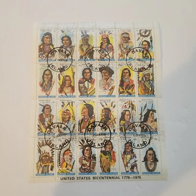 1976 Davvar Island Local Issue, Indian Tribal Dress & weapons &Extra other CTO's - Image 1 of 3