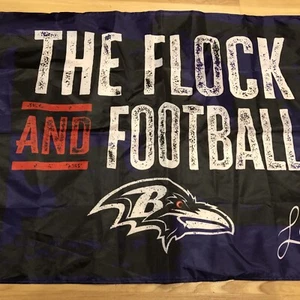 NEW Ravens Flag “The Flock and Football” Stadium Special Giveaway 36”x24” - Bild 1 von 2