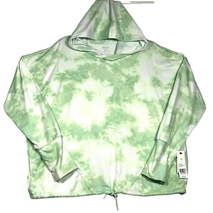 Zelos Womens Hoodie Sz XL Athletic Green Tie Dye Lightweight Hooded Pullover New - Picture 1 of 9