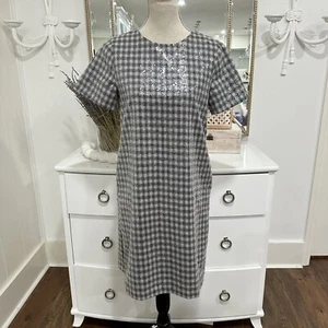 Vestido a Cuadros Draper James Collection Lentejuelas Cambio Guinga Talla 6 Vacaciones Formal - Imagen 1 de 9