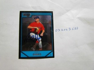 2007 Bowman Chrome Andrew Dobies signed Baseball Card