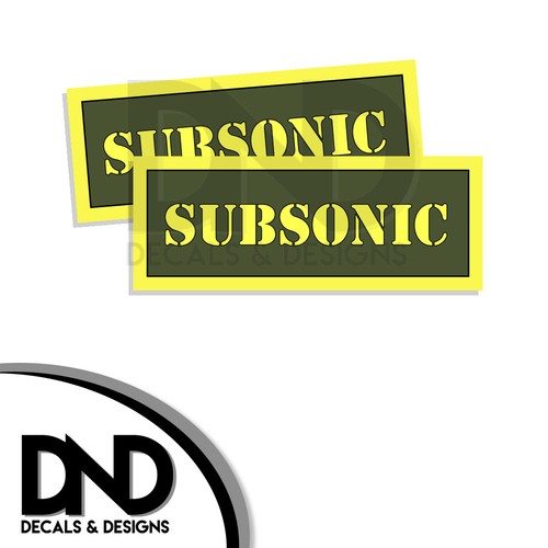 SUBSONIC Ammo Can Decal Gun Ammunition Box Firearm Gloss Sticker AG - 2 ...