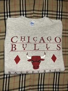 Vintage 1991 Chicago Bulls Salem Sportswear Gray Crewneck Sweater Men’s Size XL - Picture 1 of 11