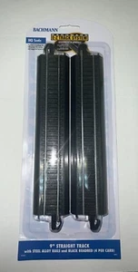 Bachmann HO' 9" Straight Steel Alloy (4 Per Card) #44411 - Picture 1 of 2