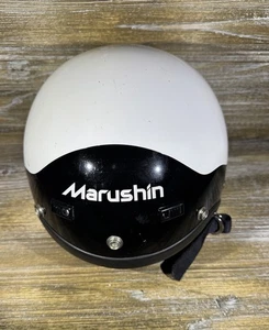 Medio casco de motocicleta Marushin MP-110 ESTILO POLICÍA EE. UU. blanco/negro MP1105 L - Imagen 1 de 11