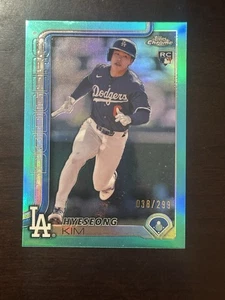 2025 Topps Chrome Hyeseong Kim RC Teal /299 🔥Los Angeles Dodgers - Picture 1 of 2