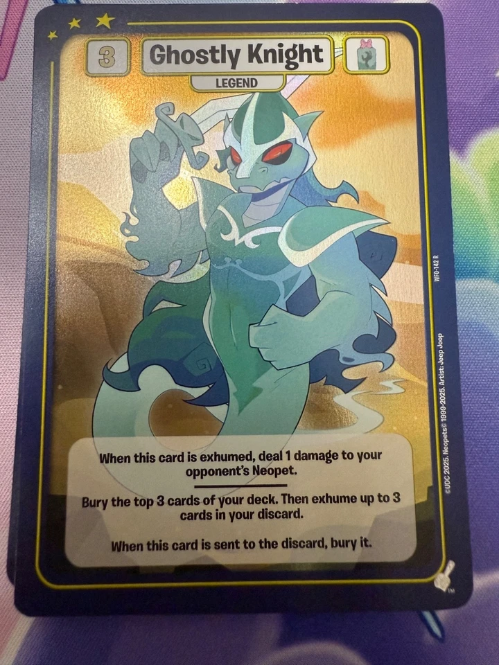 Neopets Battledome TCG War for the Obelisk FOIL Caballero Fantasmal Raro Foto 1 de 1