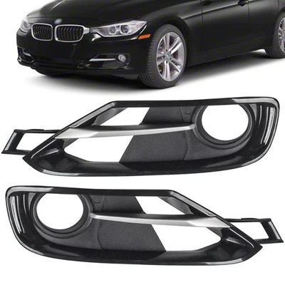Front Bumper Fog Light Grille w/ Trim Cover for BMW 328i 328d 335i 320i xDrive - Image 1 of 4