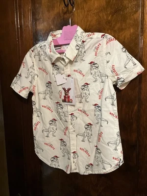 Рубашка с коротким рукавом на пуговицах Denim & Flower от Ricky Singh Santa Dino размер 6/7 - Изображение 1 из 4