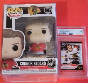 TARJETA DE NOVATO CONNOR BEDARD CLASIFICADA PSA 9 COMO NUEVA '23 TOPPS NOW & FUNKO POP BLACKHAWKS - Imagen 1 de 9